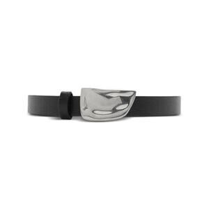 Burberry ORGANIC SHIELD BELT in Black and Silver